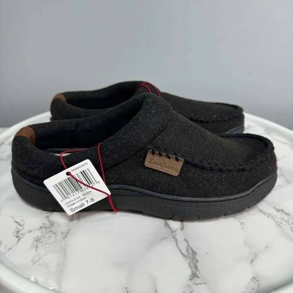 Dearfoams Men’s Slippers sz S 7/8 ndoor/Outdoor Memory Foam Clog NEW O-29